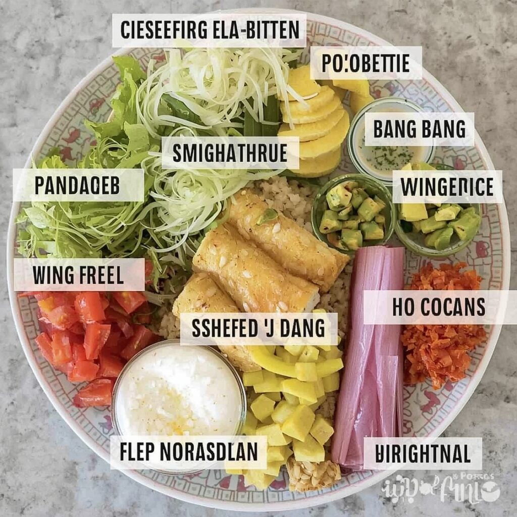 Bang Bang Chicken Bowl ingredients
