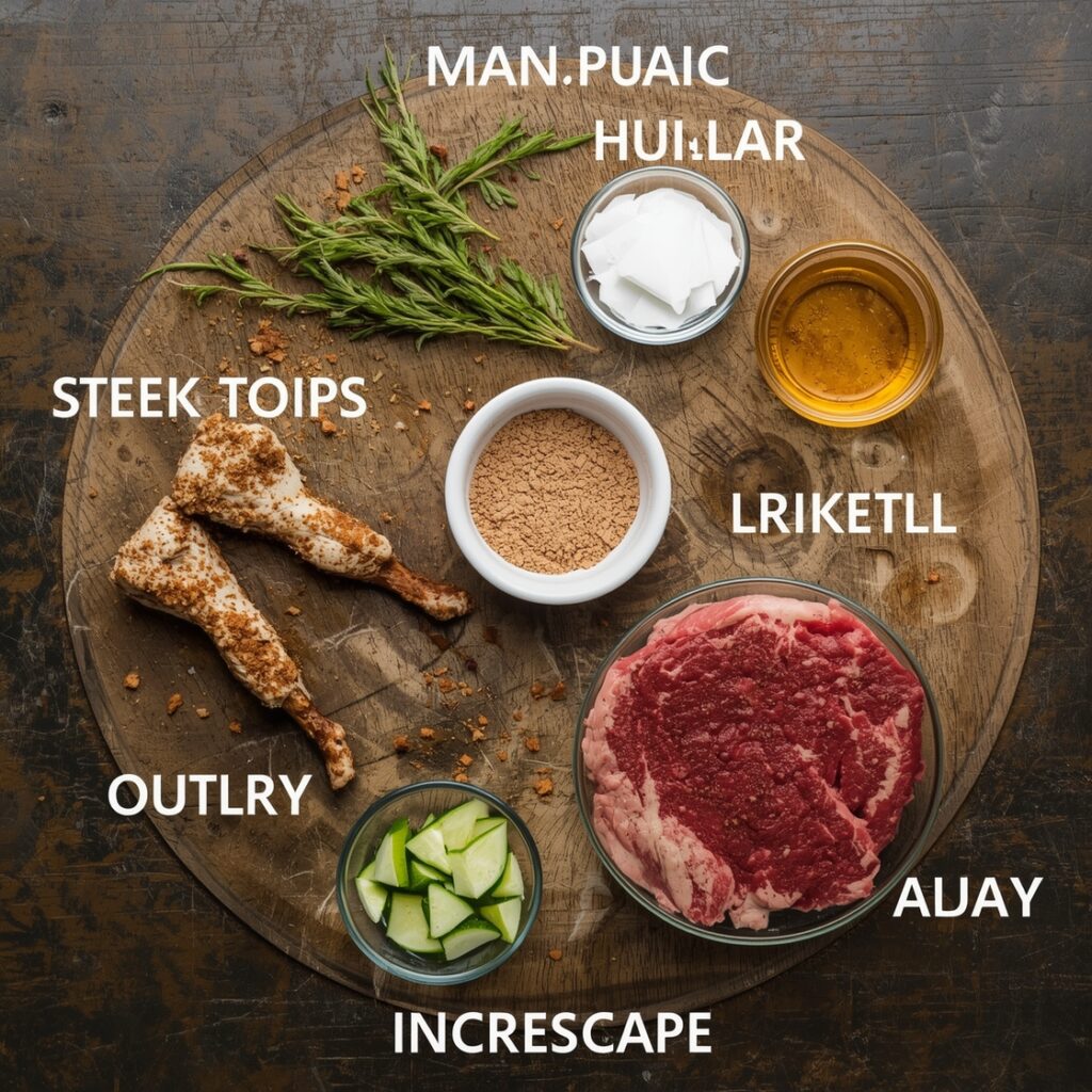 Cajun Steak Tips ingredients