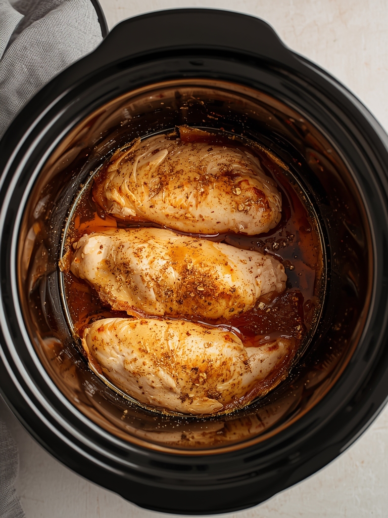 crack chicken crock pot steps