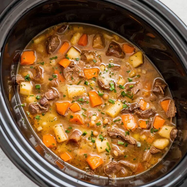 veggie beef soup in crock pot