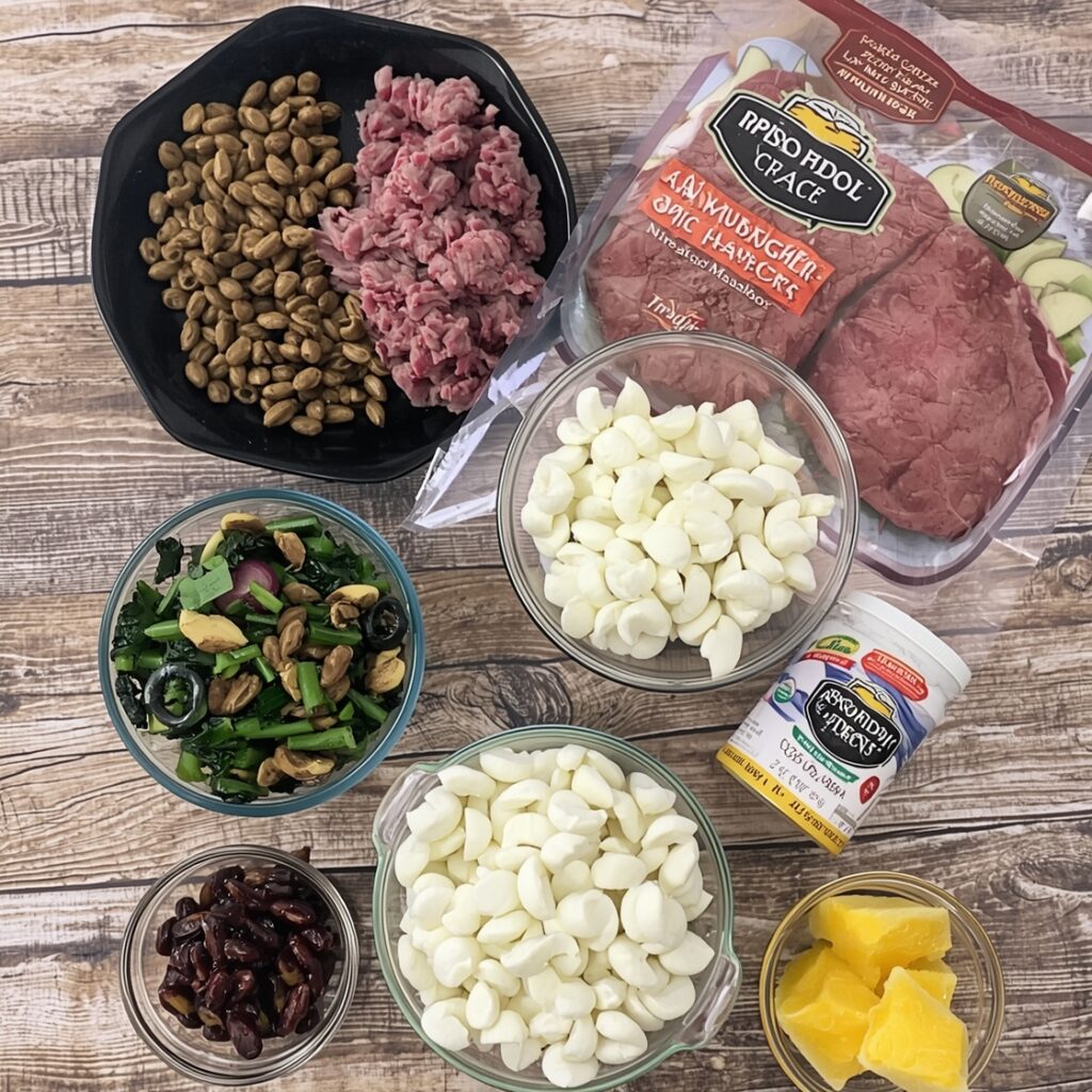 Amish Hamburger Steak Bake ingredients