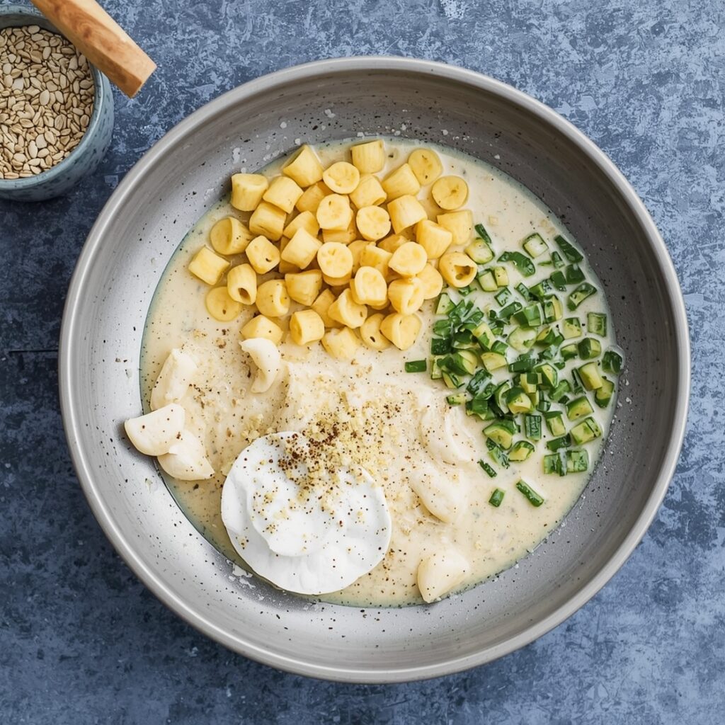 Creamy Garlic Pasta ingredients