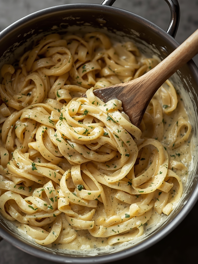 Creamy Garlic Pasta steps