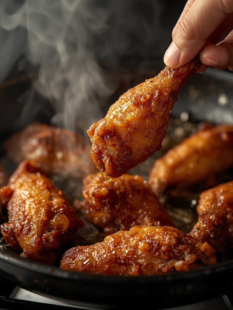 fried chicken wings steps